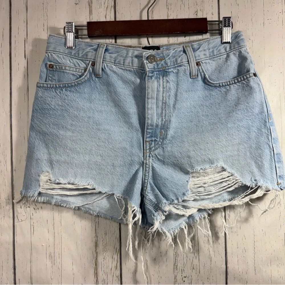 BDG Urban Outfitters High Rise Girlfriend Distressed Denim Shorts Size 27 Y2K